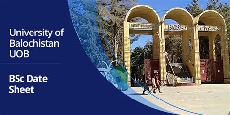 University Of Balochistan Quetta Bsc Date Sheet 2024