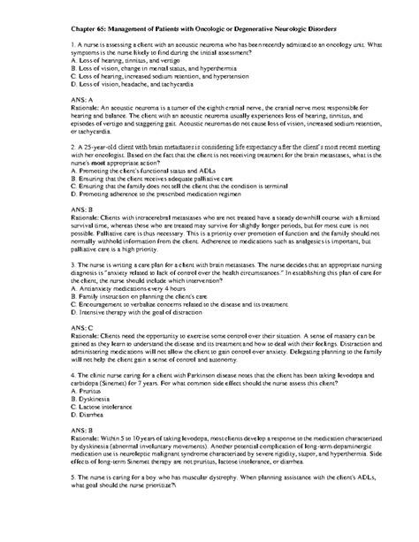 Chapter Management Of Patients With Oncologic Or Degenerative