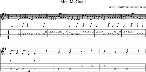 Mandolin Tab And Sheet Music For Song Mrs Mcgrath