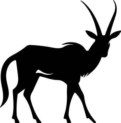 Oryx Black Silhouette 38102083 Vector Art At Vecteezy