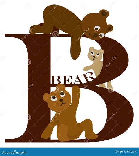 Letter B Bear Stock Vector Illustration Of Play Fount 4240123