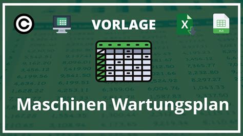 Maschinen Wartungsplan Vorlage Excel