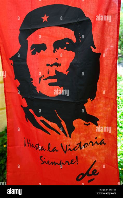 Banner Of Communist Icon Che Guevara Cuba Stock Photo Alamy