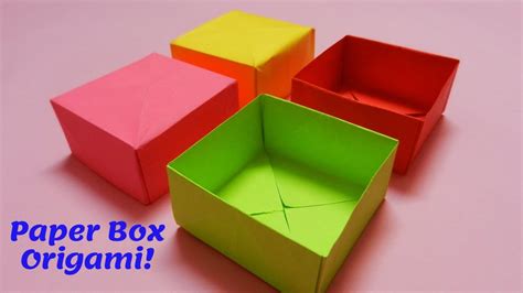 How To Make A Paper Box Origami Box Without Glue Easy Paper Crafts