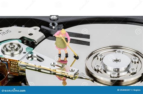 Cleaning Computer Hard Drive Royalty Free Stock Photography - Image ...