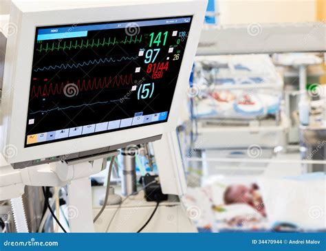 Patients Monitor In Neonatal Icu Stock Photo Image 34470944