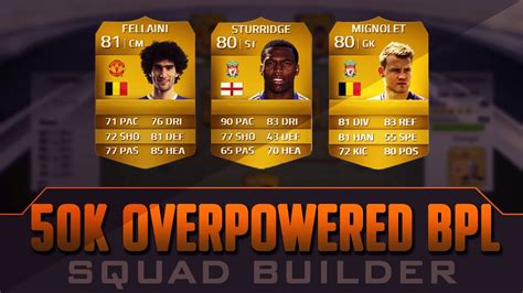 FIFA 14 Ultimate Team 50K OVERPOWERED BPL Squad Builder Barclays