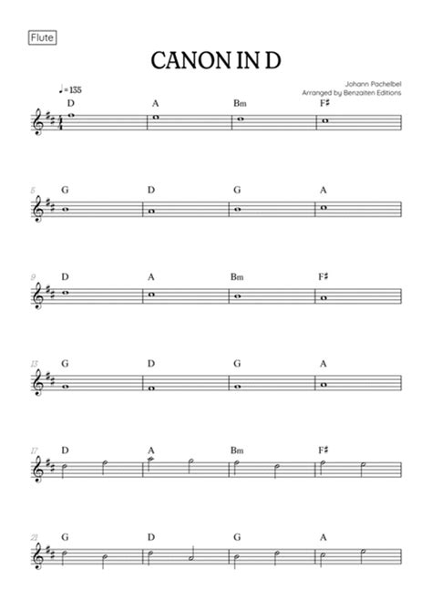 Pachelbel Canon In D • Flute And Clarinet Duet Sheet Music Chords By Johann Pachelbel Woodwind