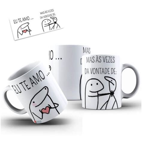 Caneca Bento Flork Memes Engraçados Eu Te Amo Mas Às Vezes Submarino