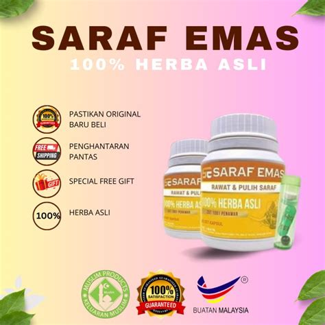 Saraf Emas Penawar Herba Asli I Original Hq Lazada