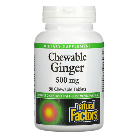 Natural Factors Chewable Ginger 500 Mg 90 Chewable Tablets Iherb