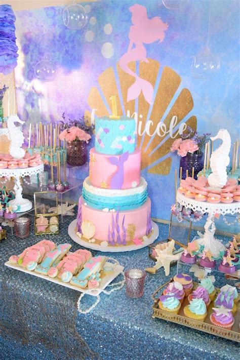 Karas Party Ideas Pastel Lets Be Mermaids Birthday Party Karas Party Ideas