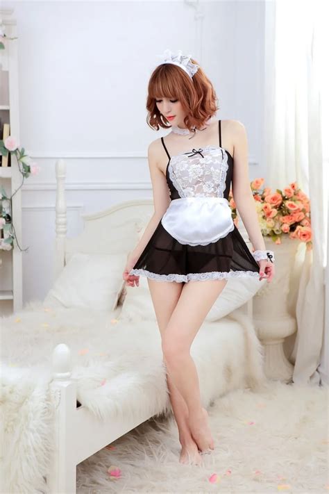 Sexy Maid Costumes Women Uniform Lingerie Cosplay Halloween French Maid