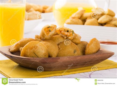 Rissole - Shrimp Rissole Served with Chili Sauce on the Table. Stock ...