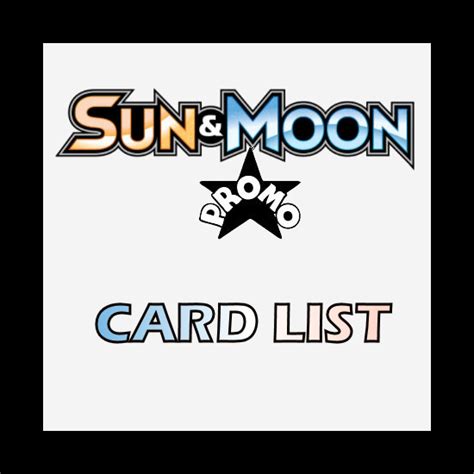 Sun And Moon Promos Card List Coded Yellow