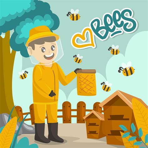 Honey Bee Protection Concept 2977760 Vector Art at Vecteezy