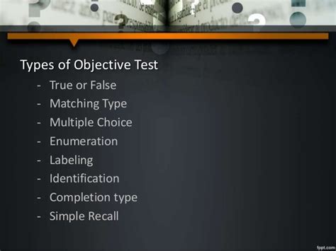 Objective Test Type