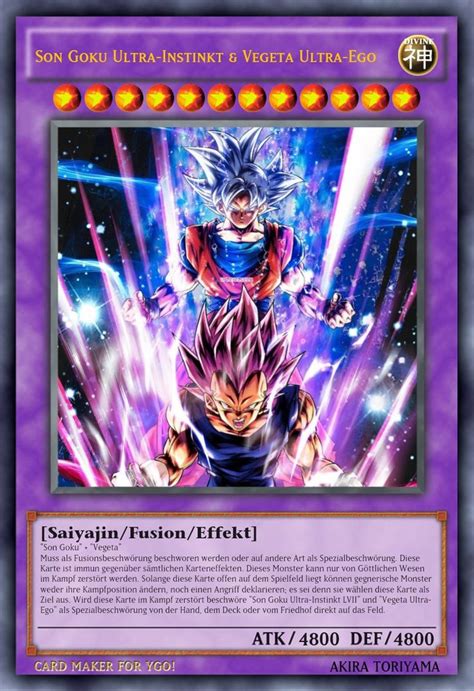 YU GI OH Karte Son Goku Ultra Instinkt Vegeta Ultra Ego Son Goku