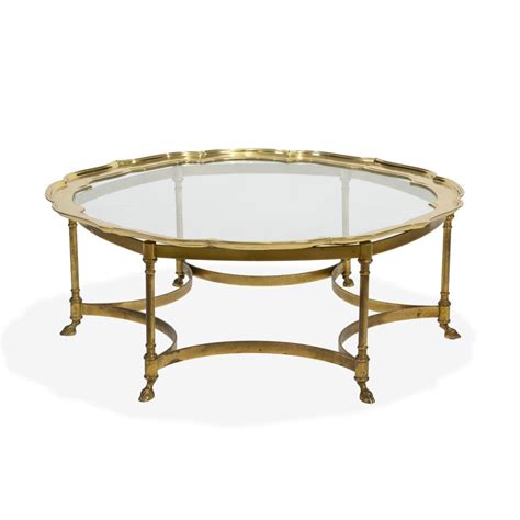 Brass Tray Top Coffee Table