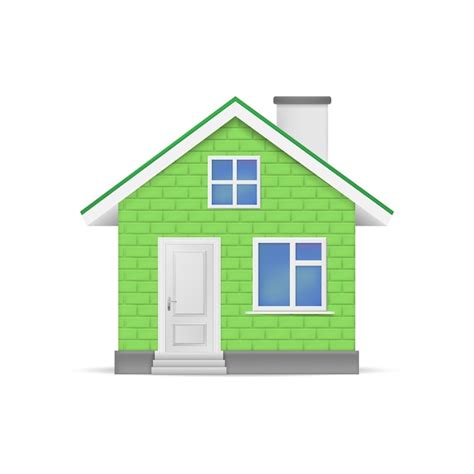 Premium Vector D Realistic House Isolated On White Background Vector