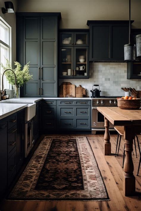 40 Aesthetic Moody Farmhouse Kitchen Ideas In 2024 Moody Kitchen