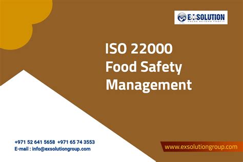 Iso 22000 Food Safety Management Systems Exsolution Group