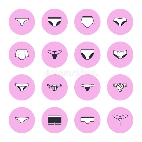 Lingerie Types Of Panties Women Underwear Stock Illustration