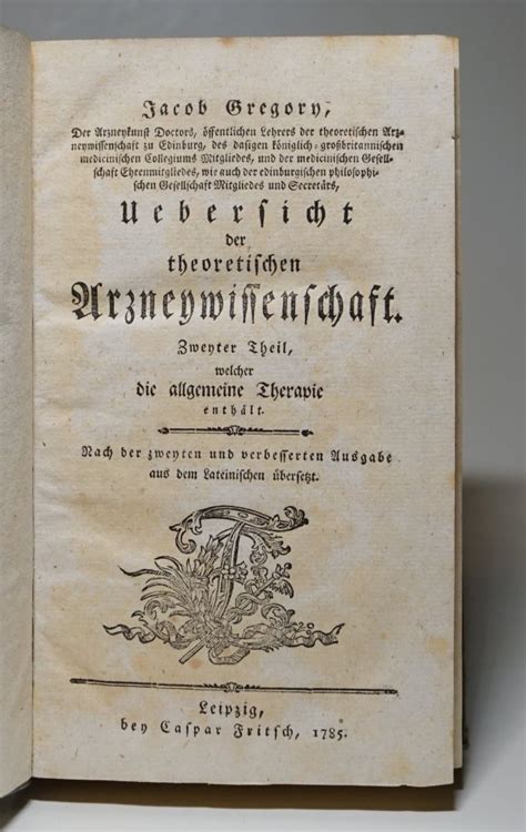 Uebersicht Übersicht der theoretischen Arzneywissenschaft 2 Teile