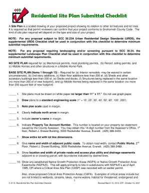 Fillable Online Ftp Snoco Residential Site Plan Submittal Checklist