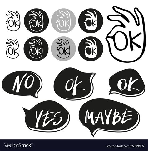 Abstract ok okay hand symbol Royalty Free Vector Image