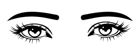 Female Eyes Drawing Black Woman Look Sketch Vector Image