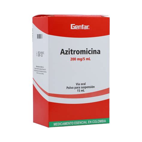 Azitromicina Polvo Suspensi N Oral Mg Ml Frasco X Ml Los