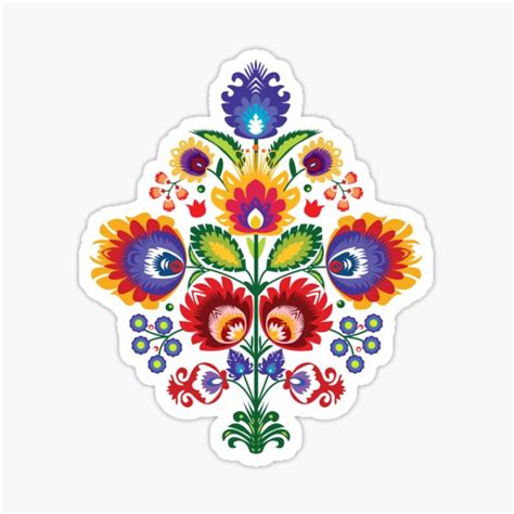 Folk Flower Bouquets Sticker For Sale By FK UK Redbubble