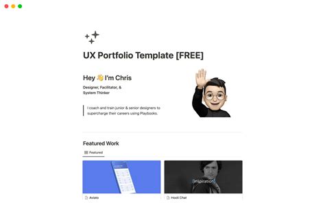 Ux Portfolio Notion Template