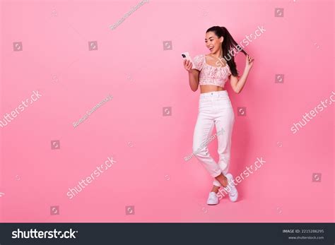 Full Size Photo Cute Brunette Lady Stock Photo 2215286295 Shutterstock