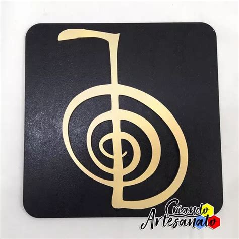 Quadro Reiki S Mbolo Cho Ku Rei Preto Dourado Parcelamento Sem Juros