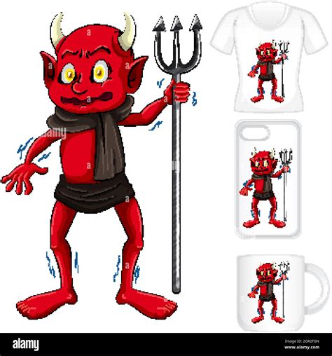 graphic design   products  red devil stock vector image