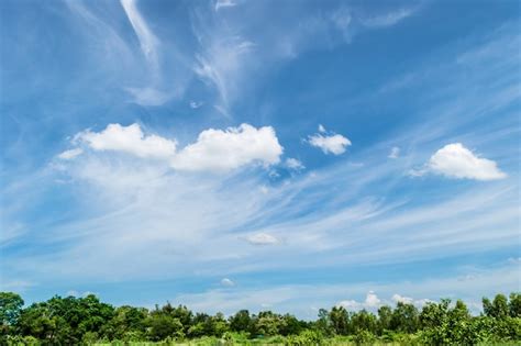 C U Azul Nuvens Dia Limpo E Bom Tempo Pela Manh Foto Premium