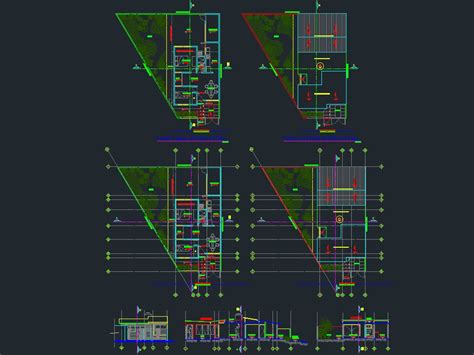 Casa Habitacion En Autocad Descargar Cad Gratis 1866 Kb Bibliocad