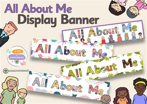 Eyfs All About Me Display Banner Grammarsaurus