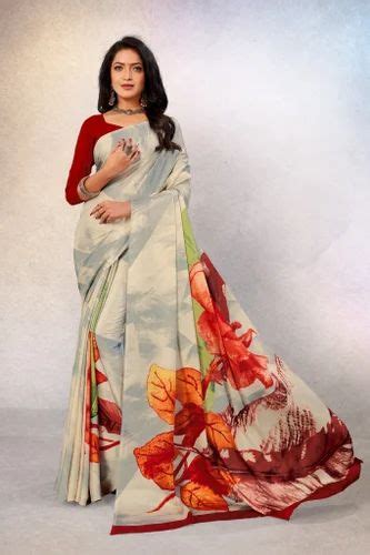 Multi Color Digital Crepe Saree Panha Collection Yf At Rs