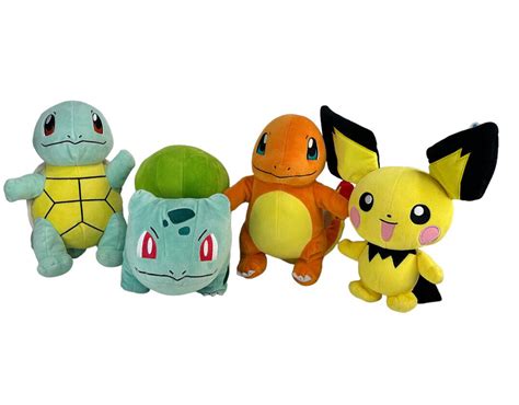 Wct Wicked Cool Toys Pok Mon Plush Lot Charmander Bulbasaur Squirtle