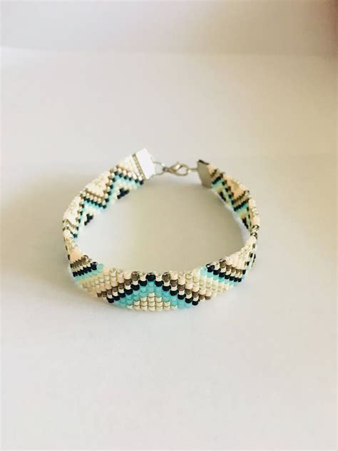 Delica Beaded Bracelet Etsy Beaded Bracelets Delica Beads Bracelets