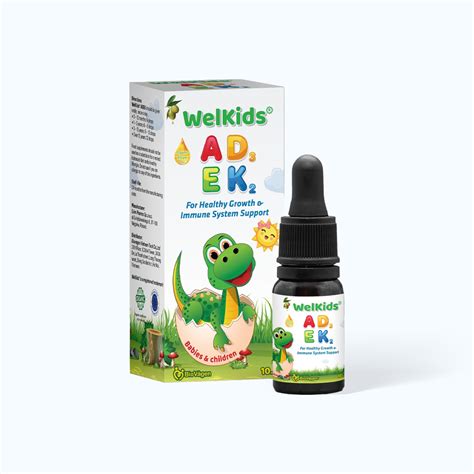 Biovagen Welkids Multivitamin ADKE bổ sung vitamin A D3 K2 E cho trẻ