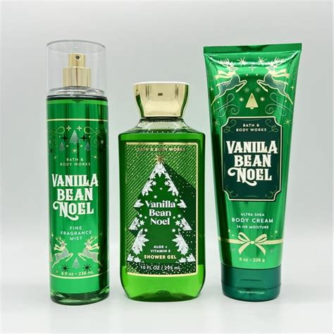 Bath and Body Works Vanilla Bean Noel Fine Fragrance Mist, Shower Gel ...