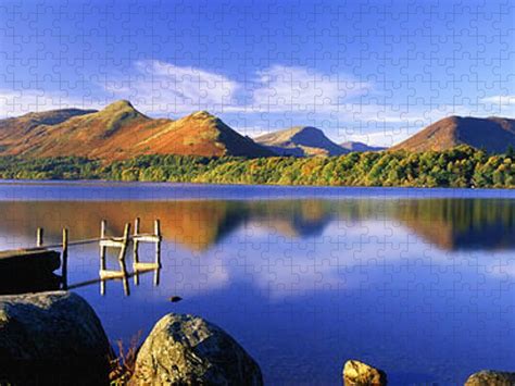 Uk Cumbria Lake District Pier And Jigsaw Puzzle By Peter Adams