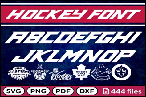 Hockey Font Svg Png Pdf Dxf Alphabet Graphic by fromporto · Creative ...