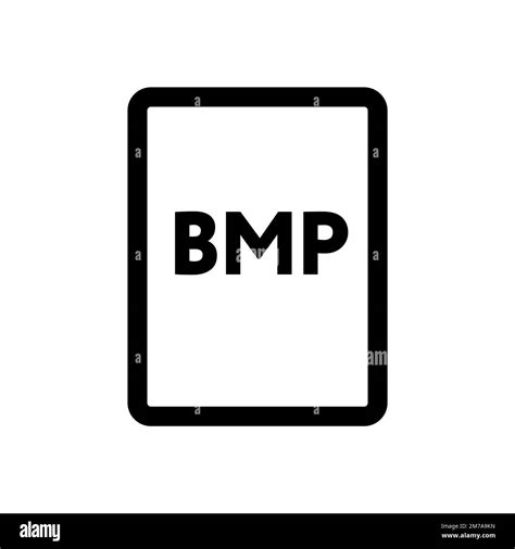 Bmp File Icon Line Isolated On White Background Black Flat Thin Icon