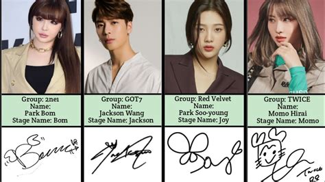 The Coolest Signatures Of KPOP Idols 2NE1 GOT7 Red Velvet And Twice