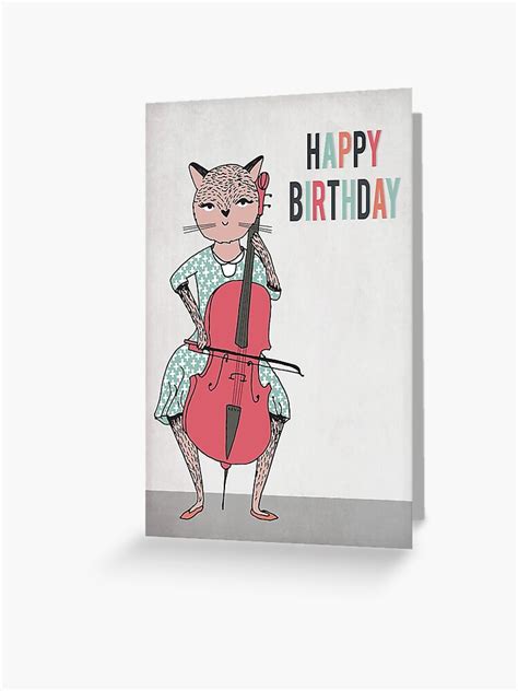 Carte De V Ux For Sale Avec L Uvre Joyeux Anniversaire Chat Joue